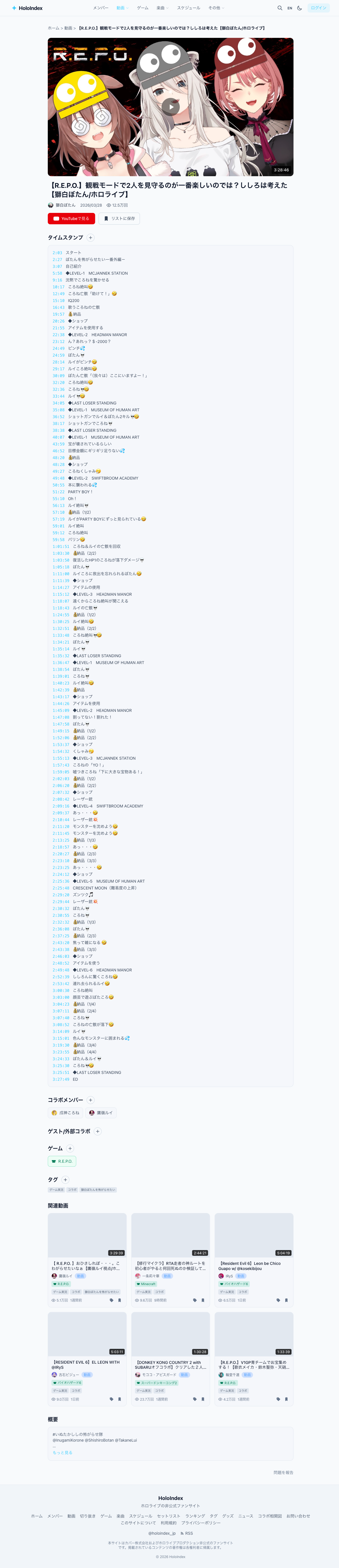 動画個別ページの全体